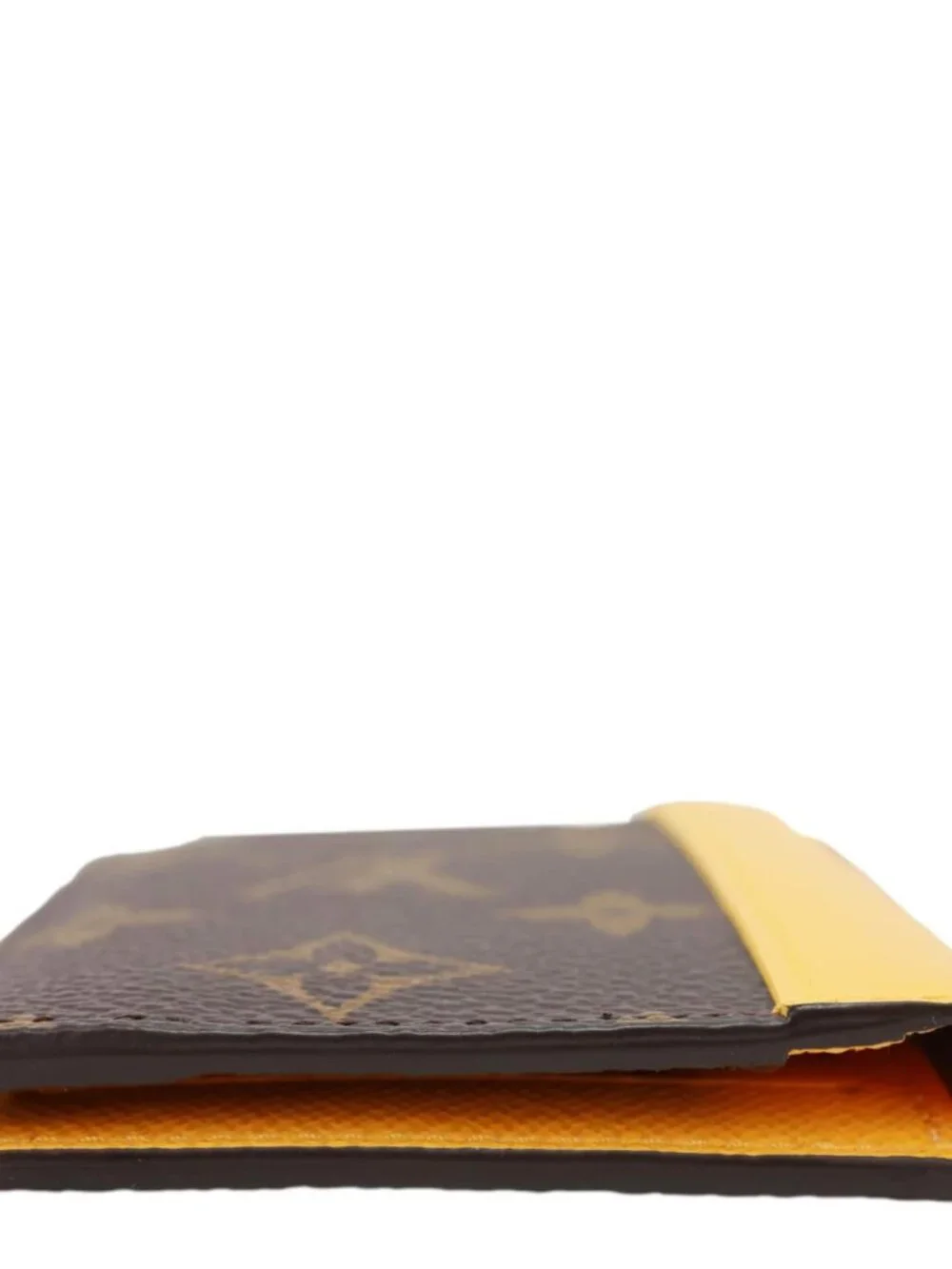 Louis Vuitton  Pocket Organizer Monogram Macassar Canvas Wallet Safran Yellow